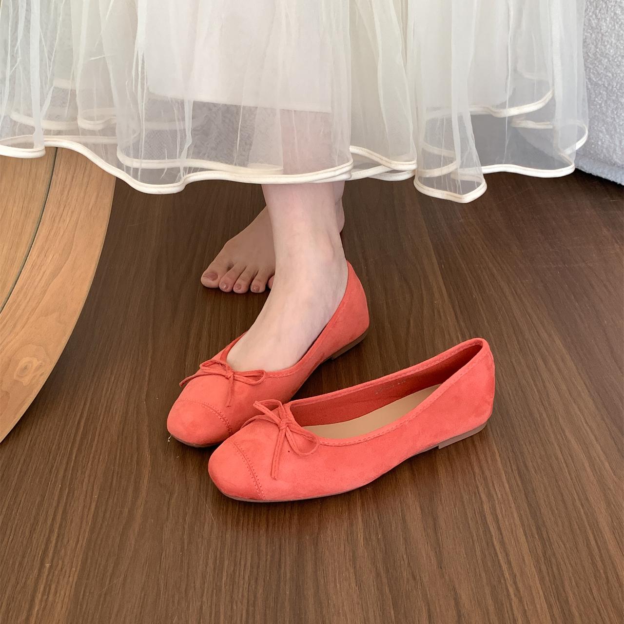 

Мода Байламос Новые Женские Туфли-Балетки Модные Неглубокие Слипоны Элегантные Балетки Мягкий Плоский Каблук Круглый Носок Лодочки 40 красный