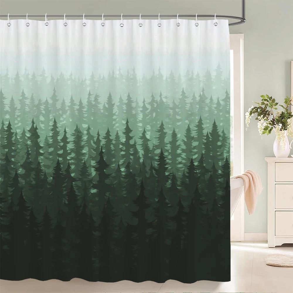 Small Fresh Floral Leaves Flowers Shower Curtain Bathroom Waterproof Polyester Multi-size 3D Print Curtains for Bathroom Shower