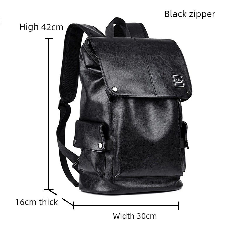 

Backpack Genuine Leather Men s Large Capacity Durable Computer Bag Business Commuter Travel Travel Backpack Fashion Black