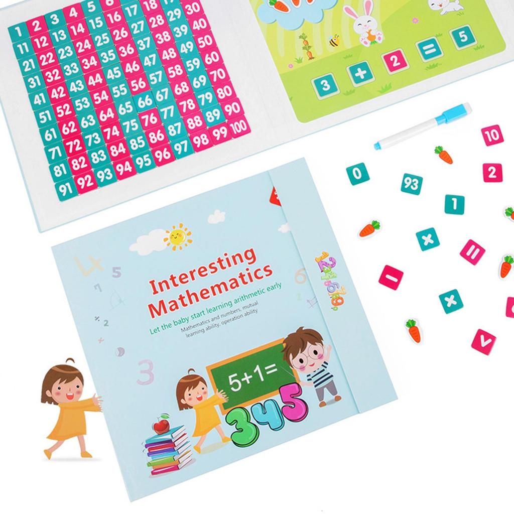 Hundred Number Board Set Math Counting Toy for Home Toddlers