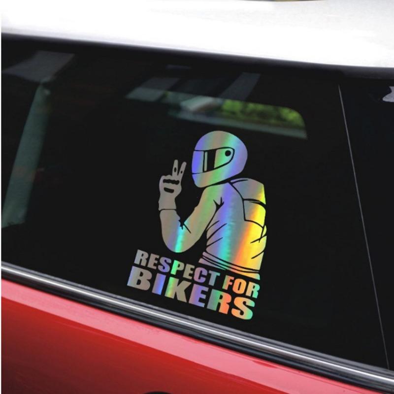 

1Pcs RESPECT FOR BIKERS Auto Motorcycle Car Sticker Removable Stickers3D Reflective Stickers Decals Motorcycle Accessories чёрный