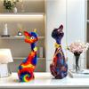 Desk Animal Statue Resin Cat Figurine Animal Statue Modern Colorful Ornaments Keepsake For Teens Adults Collectors Pet Lovers