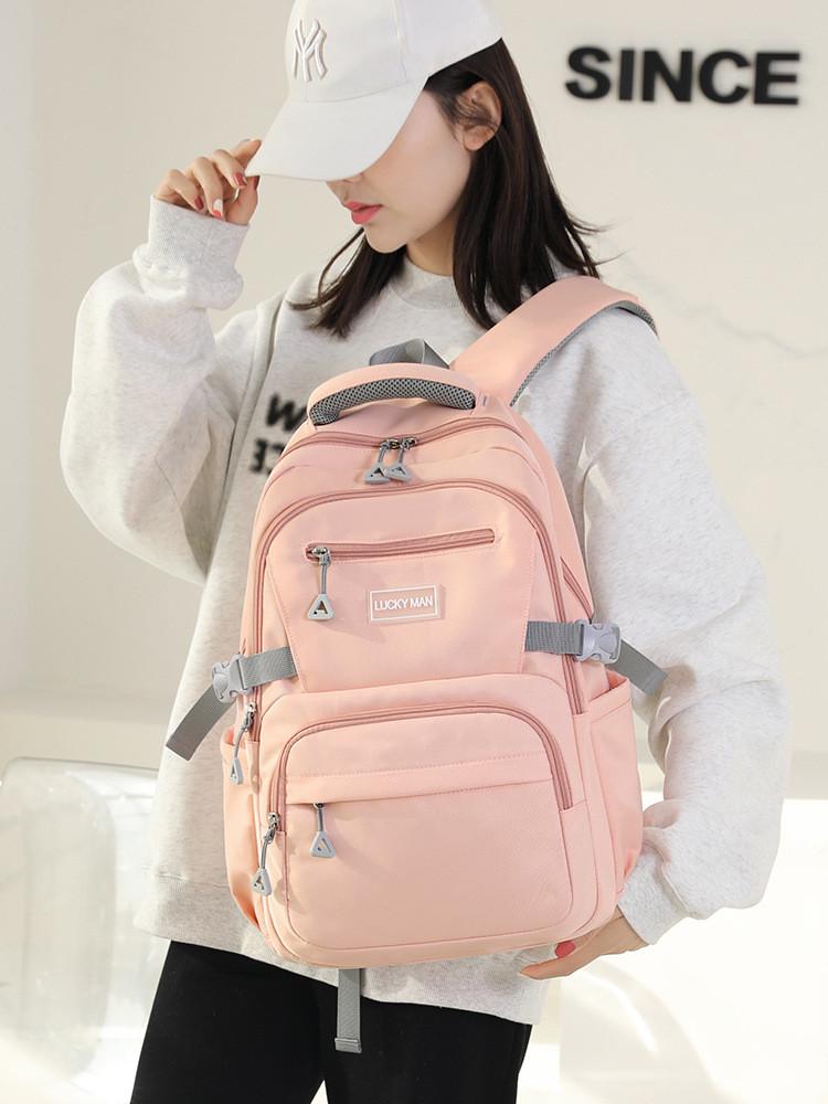 Zaino Scolastico in Nylon con Spallacci Imbottiti per Ragazzi delle Scuole Medie