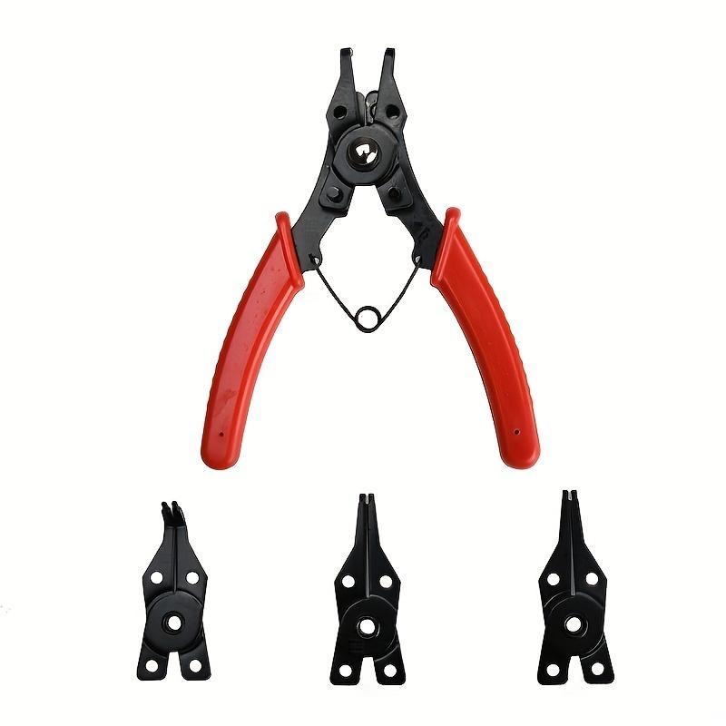 Snap Ring Pliers, 4 In 1 Removal Set for Automotive And Engine Repair,Interchangeable Jaw Head 45 90 And 180 Degree Angled Jaws