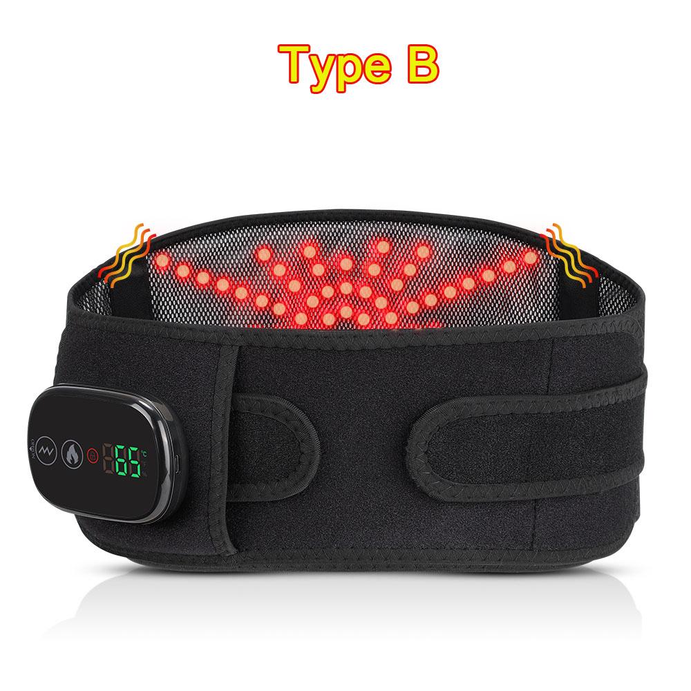 Electric Heating Elastic Massage Belt Waist Support Muscle Relax 3 Levels Vibration Lower Lumbar Decompression Back Brace