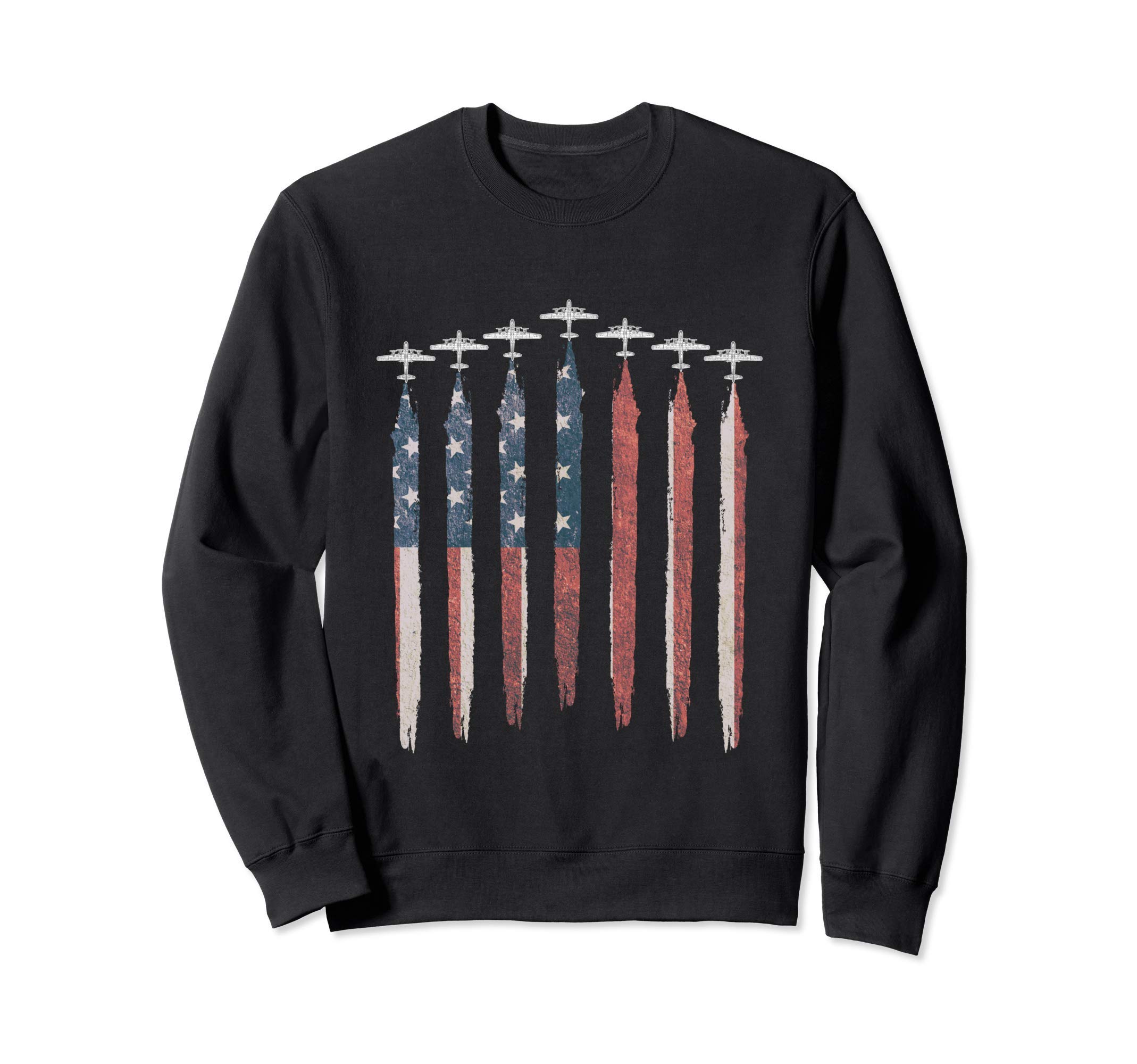 

B29 Superfortress WW2 Plane American Flag B-29 4th of July Sweatshirt