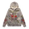 Premium Vintage Washed Cotton Hoodie Men Women Loose Fit Streetwear With Embroidered Letter Print Dual Pockets