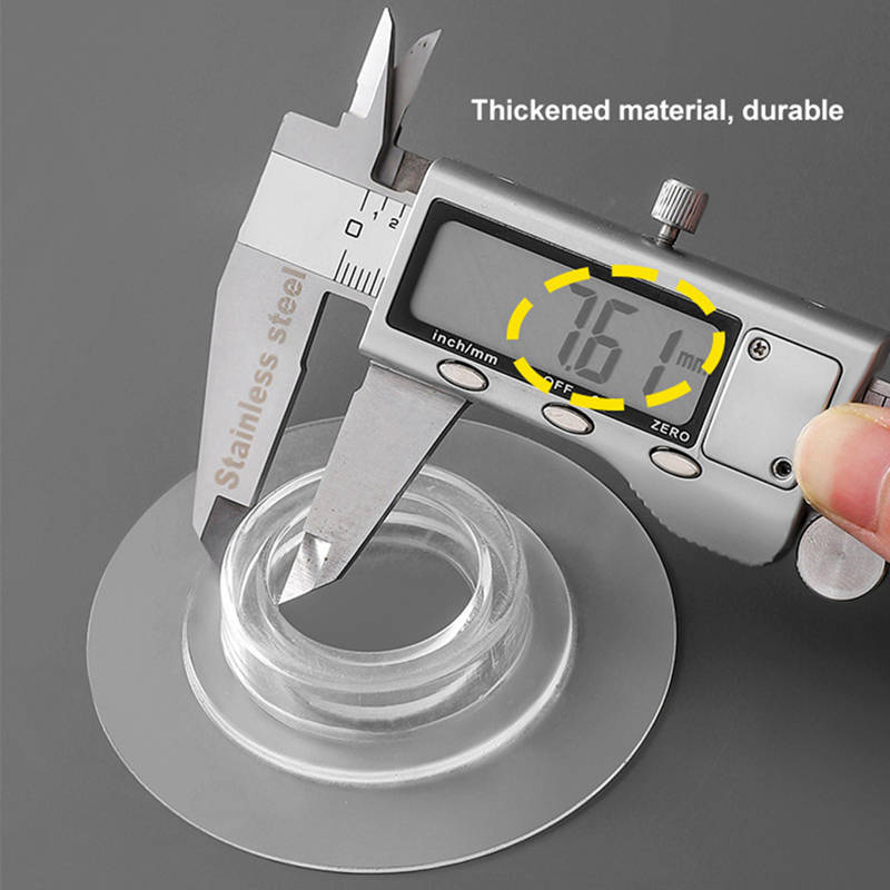 Suport Fix pentru Bară de Perdea Tip Pastă Fără Găuri Bară de Prosop Suport Raft pentru Bară de Agățat Transparent 4 Buc