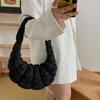 Blue Crossbody Bag Womens Large Capacity Casual Shoulder Cloud Shape Folded Texture