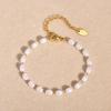 Personalized Imitation Pearl Fake Pearl Stainless Steel Fashion Gold Bracelet Necklace Women