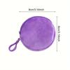 1PC -Round Candy Colored Plush Zero Wallet Wholesale Keychain Cute Headphone Bag Coin Bag Minimalist ID Card Bag