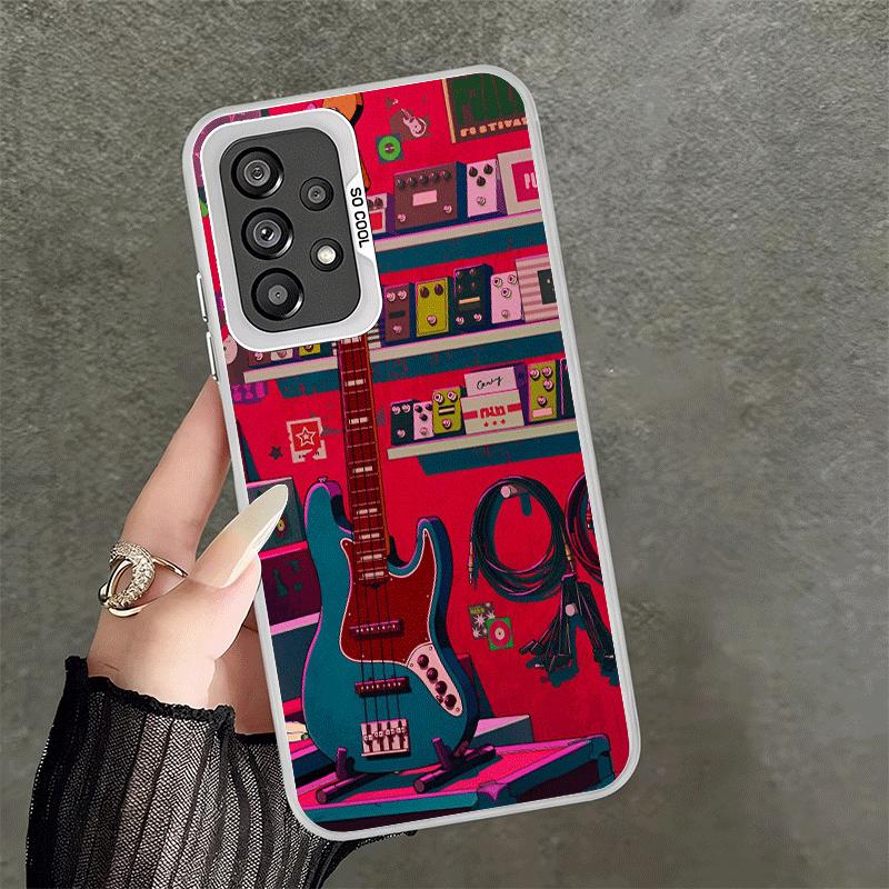Guitar Retro Rock Music Shockproof Phone Case for Samsung A17 A16 A15 A14 A37 A57 A36 A56 A26 A35 A55 A25 A34 A54 A24 A13 A23 A3