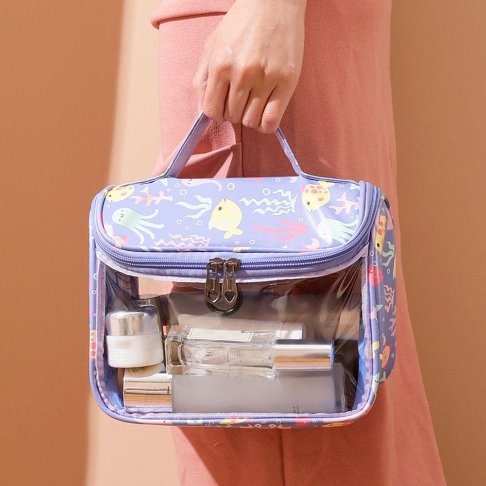 With Handle Travel Cosmetic Pouch Portable Travel Toiletry Bag  Travel Accessories