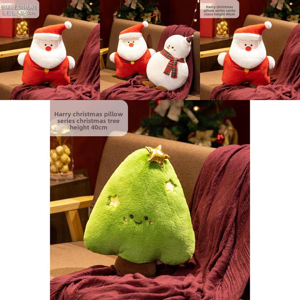 Christmas Snowman Cushion With Padded And Splicing For Seasonal Comfort