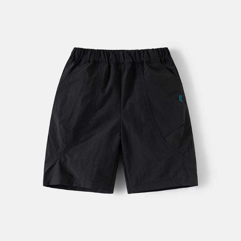 Boys' Mountain Style Shorts Summer Kids Fifth Pants Children's Clothing Baby Boys' Middle Pants Thin Casual Pants Solid Color Mid-Waist