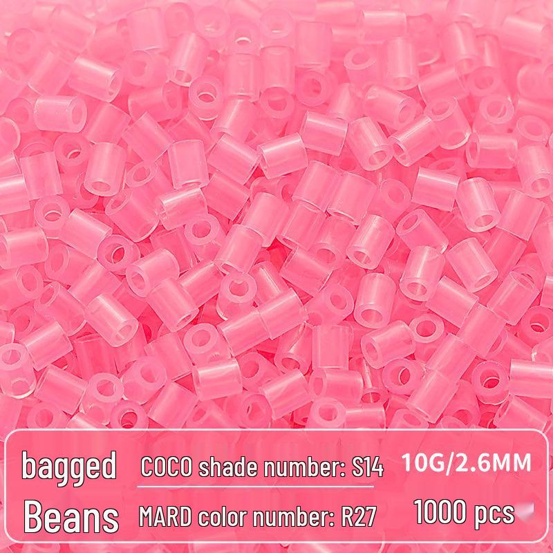 Clear Puzzled Beans Special Color Refill Pack, Black & White, 2.6mm Handmade DIY Fuse Beads Toy Set