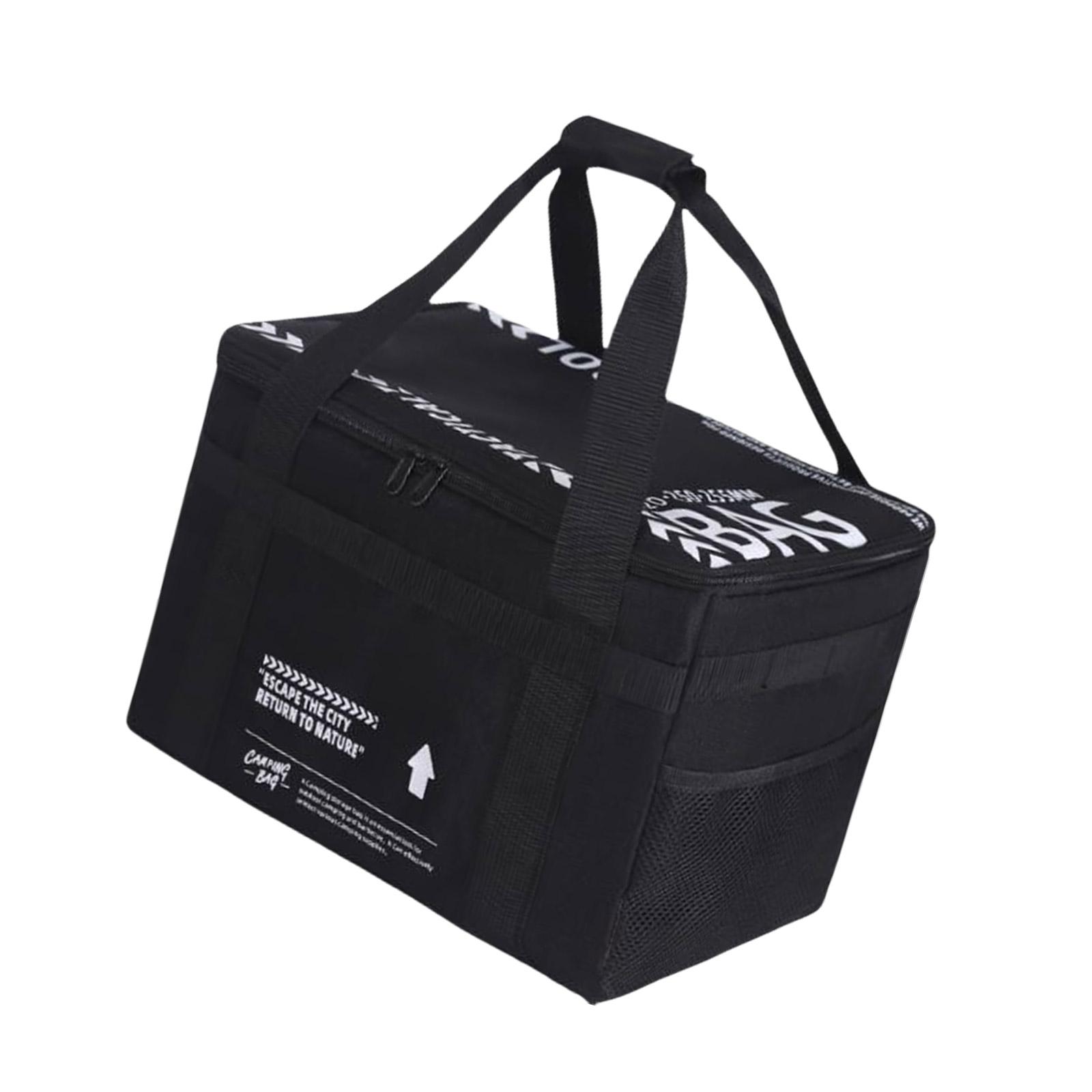 

Camping Tableware Organizers Outdoor Cooking Utensils Storage Bag Portable Large Carriers Bag Picnic Carrying Bag чёрный