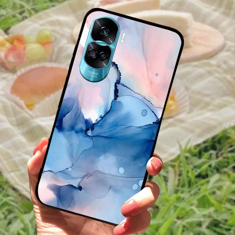 For Honor 90 Lite Case Honor90 Pro Silicone Painted Soft Black Cover for Huawei Honor 90 Pro Phone Shell 90Lite 5G Funda Coque