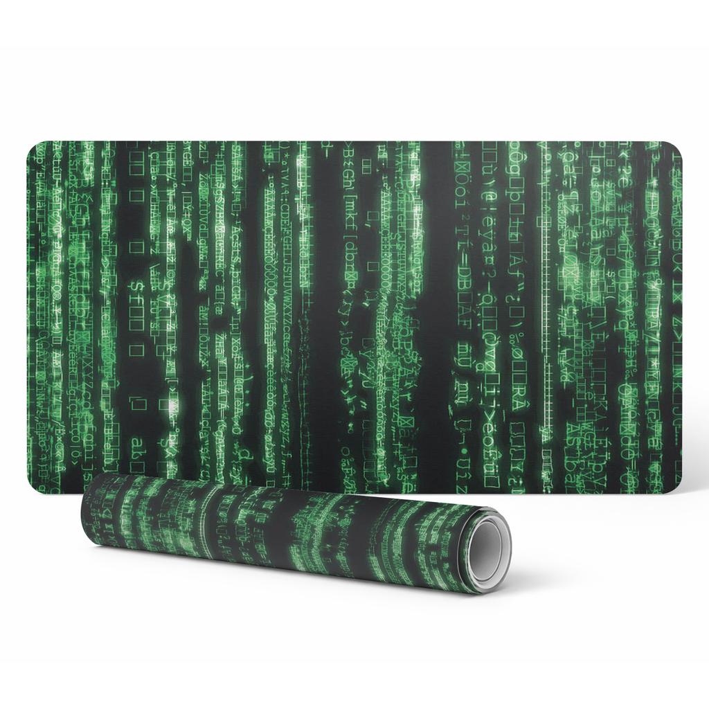Protective Mat Desk Pad Table Digital Code Falling 120X60 Cm