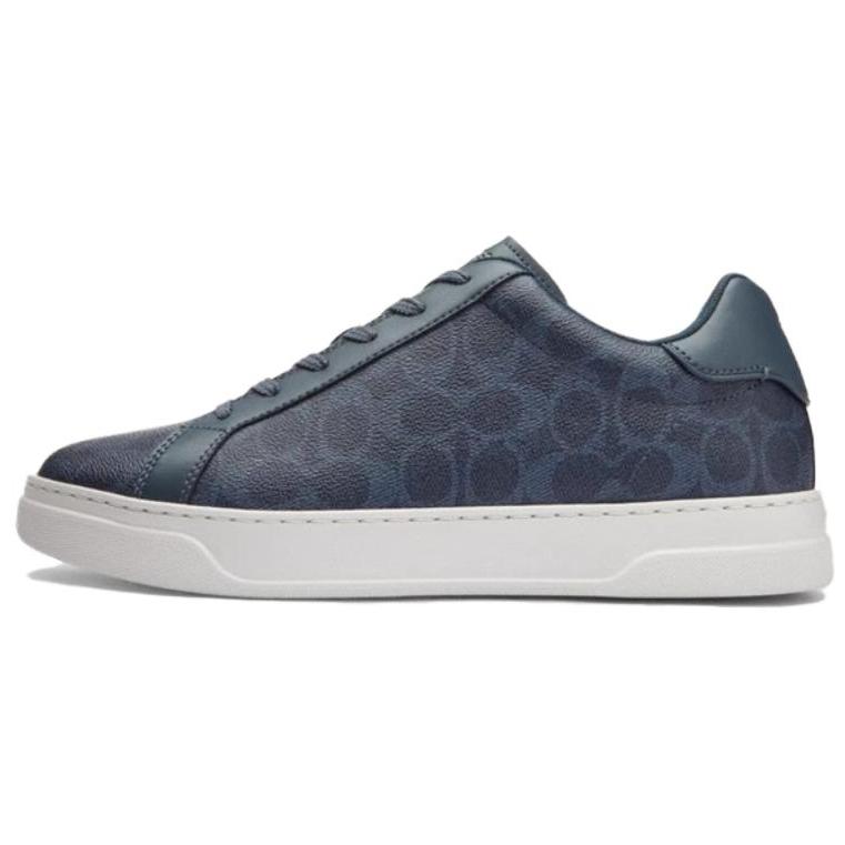 

Coach Highline Synthetic Leather Round Toe Lace-Up Low-Top Sneakers Men Sneakers Blue CY309-XXQ 40