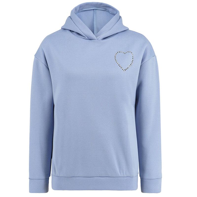 Sweat à Capuche Femme 2025 Imprimé Cœur Graphique – Fermeture éclair Quart, Manches Longues – Tissu Polyester Confortable