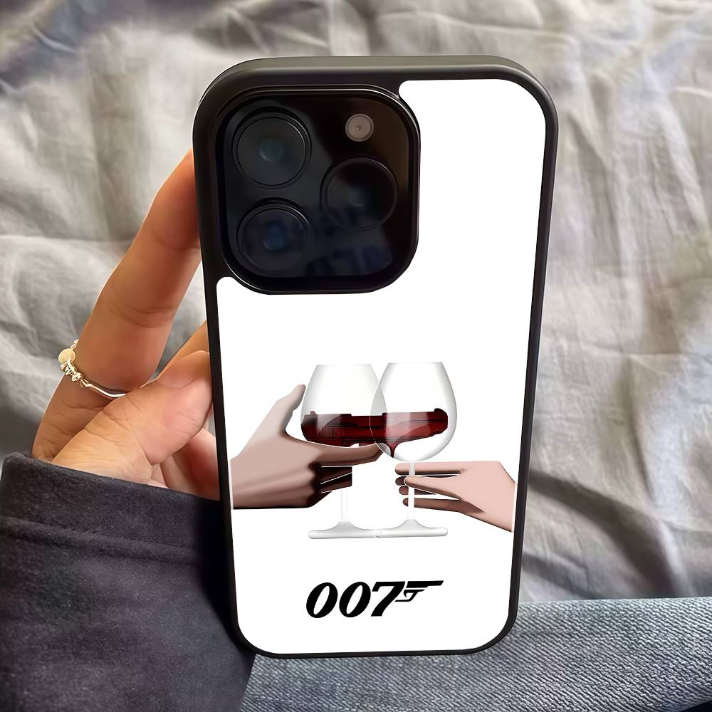 

J-James B-Bond Phone Case Black Hard Plastic Phone Case For Iphone 17 Air 16 15 14 13 12 11 Pro Max PC TPU Ins Case iPhone 13