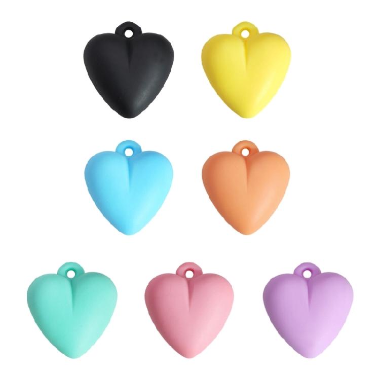 Heart Pendant Loose Bead DIY Jewelry Making Charming 3D Heart Spacer Bead