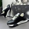 2025 Men's Black Leather Skate Shoes - Breathable, Versatile, Low-Top Casual Sneakers for Autumn