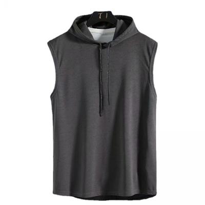 Ice Silk Summer Hoodie Vest Sleeveless Bodybuilding Gym Workout Fitness Shirt High Quality Vest Hip Hop Sweatshirt Tops