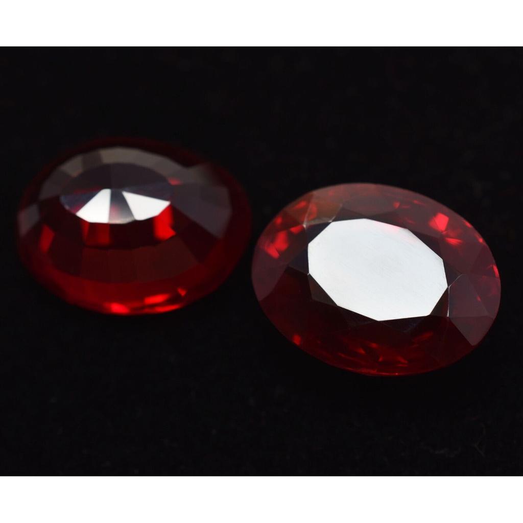 60 Ct NATURAL Bloody RED Ruby A+CERTIFIED Oval Loose Gemstone Pair 20x15 mm Size YY-987