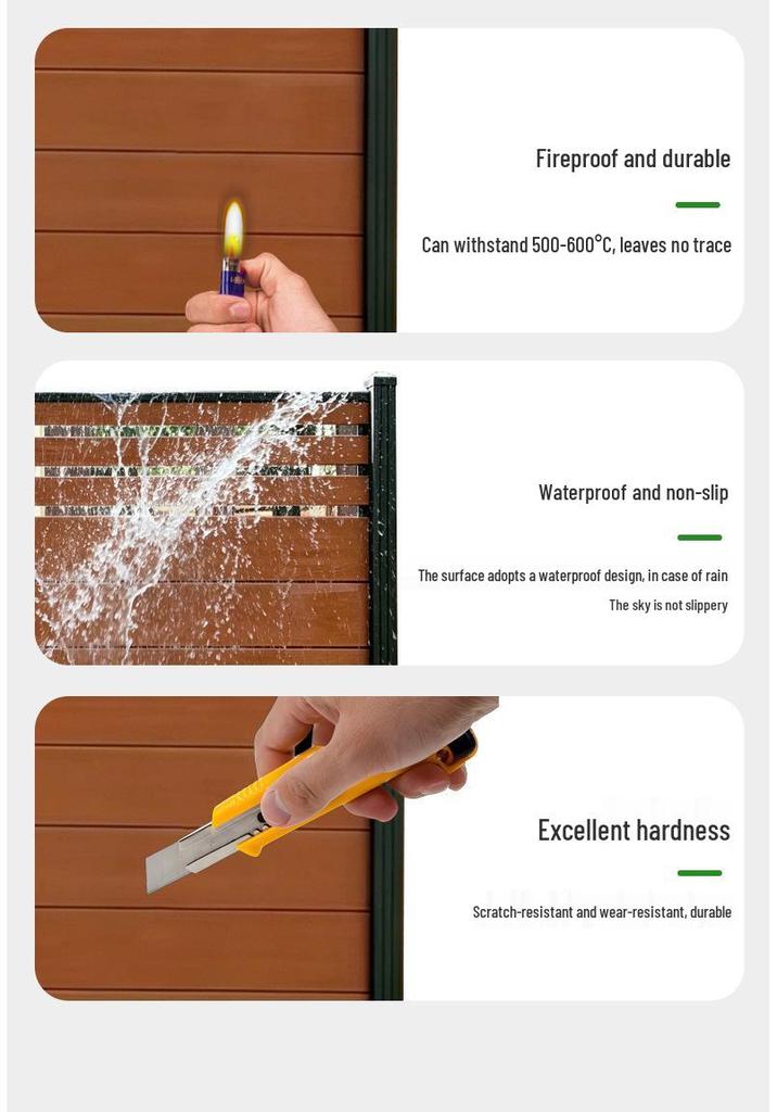 WPC Wood-Plastic Outdoor Fence: Durable, Anti-Corrosion Windbreak & Partition for Courtyard and Villa.