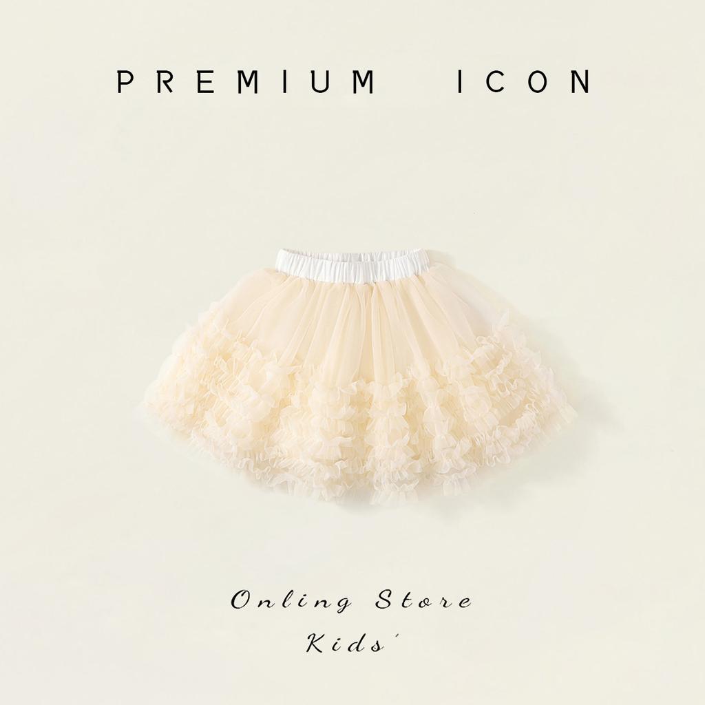 Mädchen Mesh TUTU Rock 2025 Sommer neu Kinder süße Prinzessin flauschiger Kuchenrock