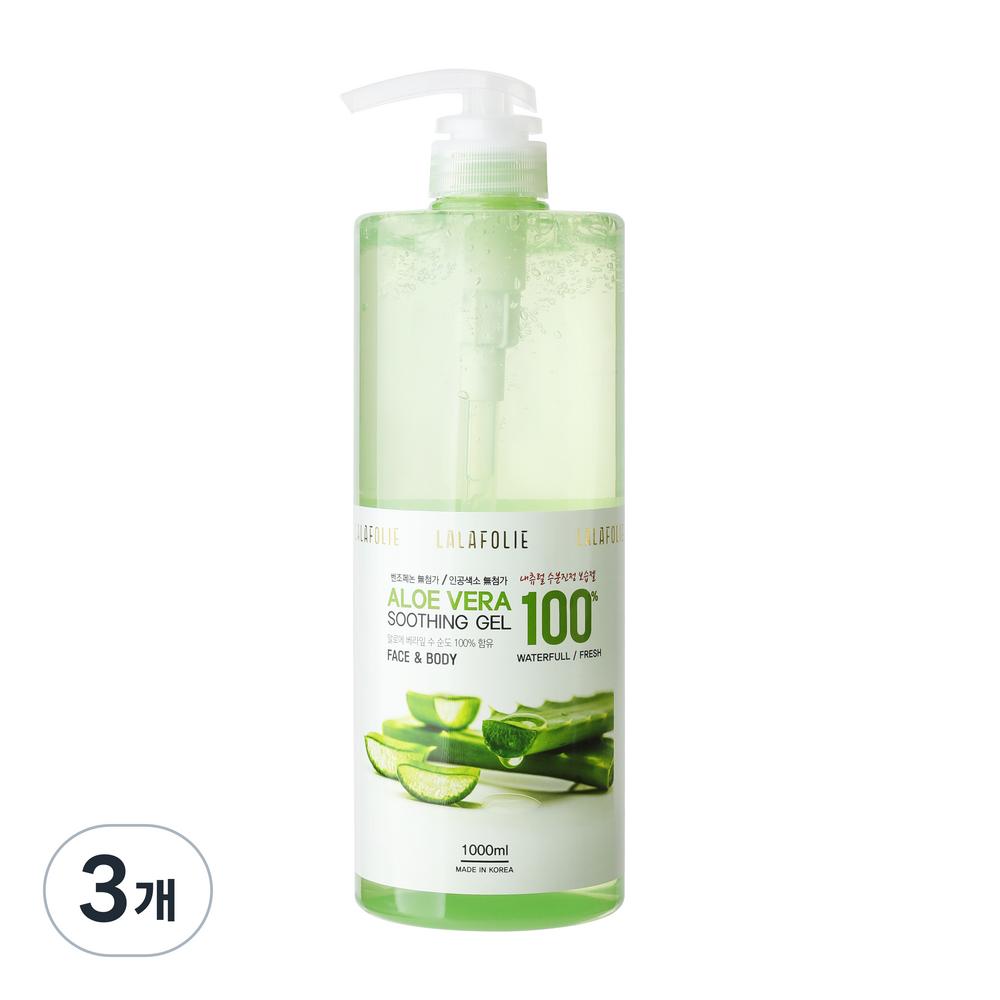 

Успокаивающий гель Lalapoli Aloe Vera 100, 1000 мл, 3 шт.