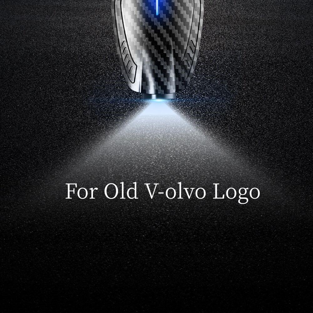 2pcs USB Rechargeable For Volvo XC60 XC90 XC40 XC70 Logo R Design Car Door HD LED Lamps Projector Courtesy Welcome Lights