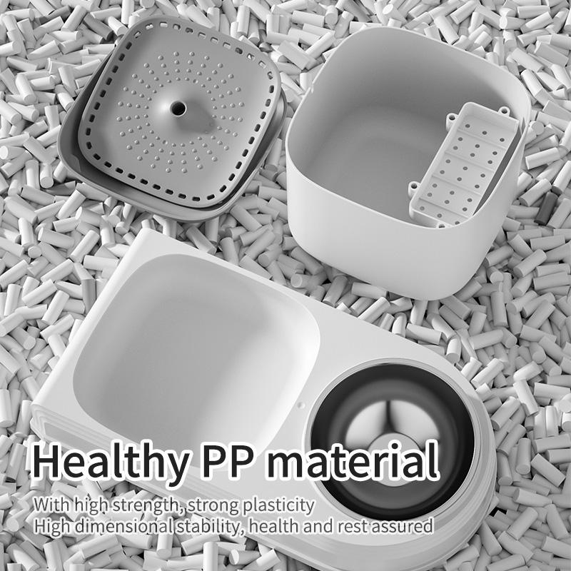 2in1 Cat Water Fountain Automatic Cats Drinker and Feeding Bowl 3L Recirculate Filtring Pet Cats Drinking Water