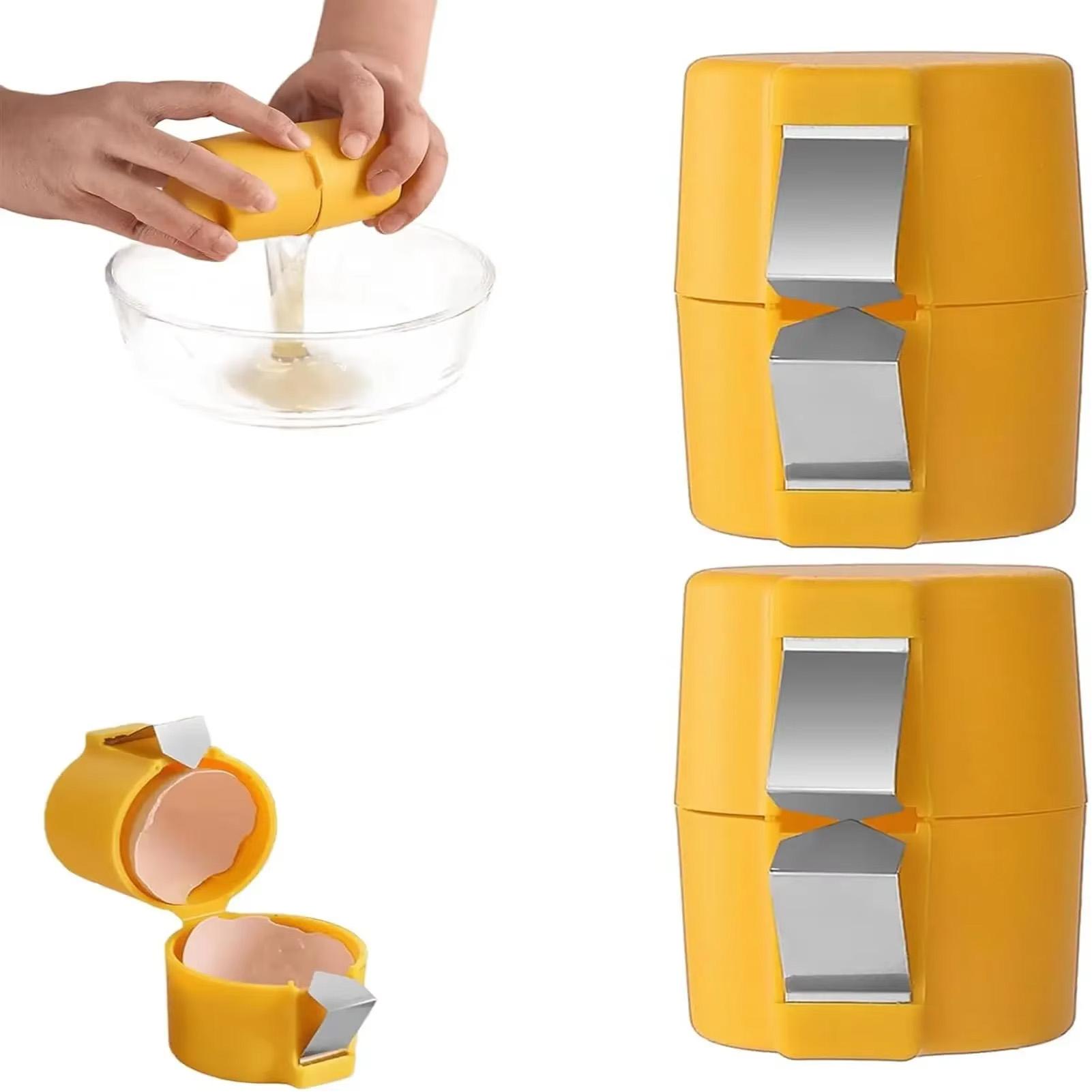 

1/2/3pcs Egg Shell Opener Plastic Steel Kitchen Baking Tool Egg Peeler Household Handheld Egg Separator Tool For Raw Eggs