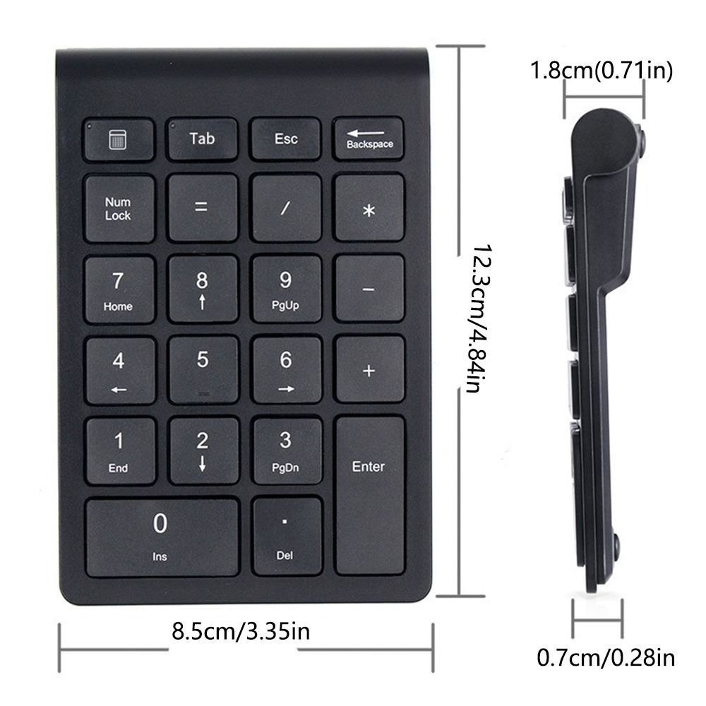 22 Keys Mini Digital Keypad USB 2.4G Digital Numpad Number Pad  For Windows
