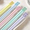 Alloy Household Chopsticks – National Tide Style, Macaron Color, Japanese Fingernail Design, Double Pack for One Person Use.