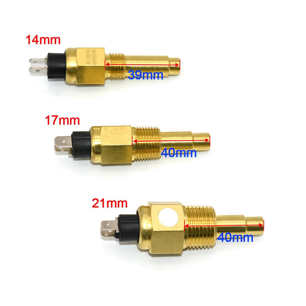 Universal vanntemperatursensor 3/8NPT 1/2NPT Vdo-måler Vdo-vanntemperatursensor 14MM 17MM 21MM for bilbil lastebilbåt