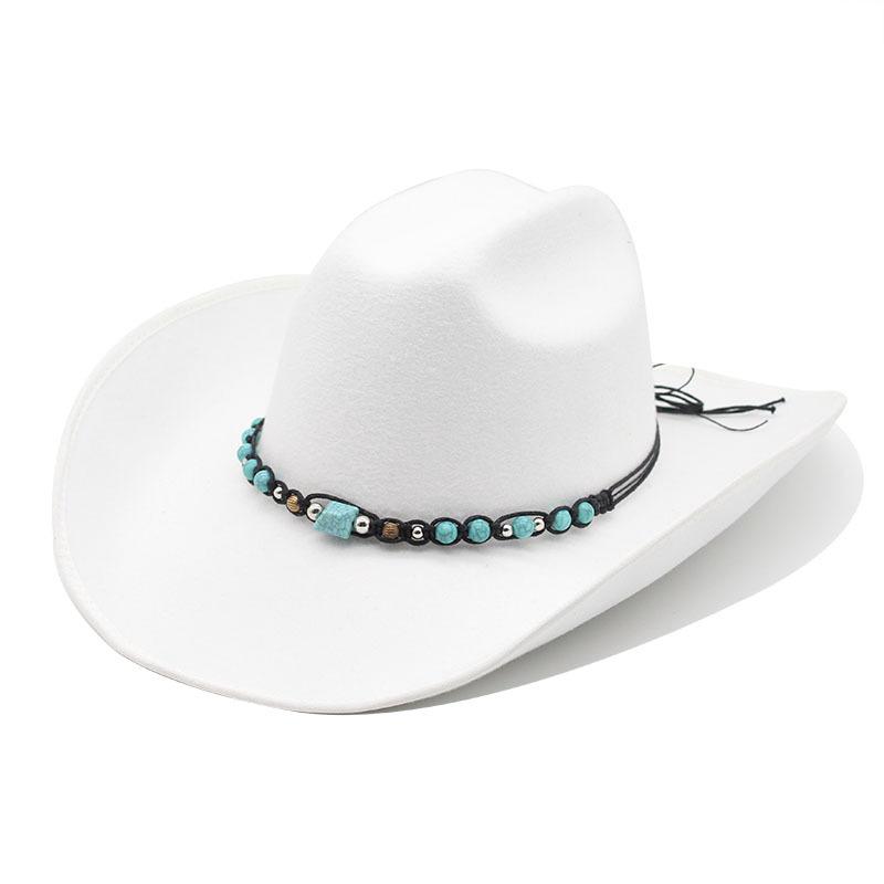 Big Brimmed Woolen Hat Western Cowboy Gift Hat Men'S And Women'S Couple Hat Ethnic Felt Hat
