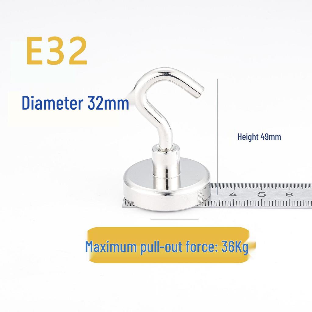 Neodymium Iron Boron Magnetic Hook: Strong, Hole-Free Round Storage Solution