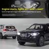 1:32 Scale X5 M8 Car Model Toy Doors Opened Rubber Tires Cars Pull Back Sound Light Miniature Models for Boys Hobby Collections