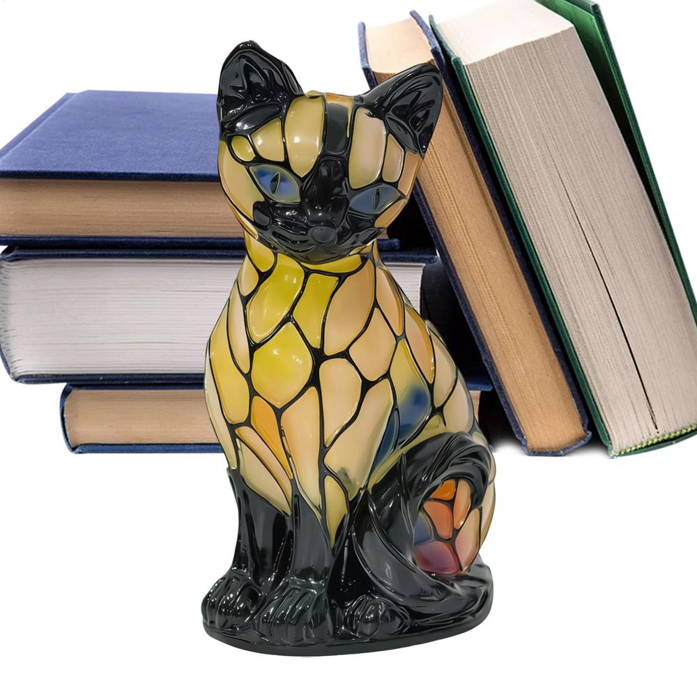 

Cat Table Lamp Resin LED Vintage 3D Nightlight Cat Night Lamp For Desk Fireplace Mantel Christmas Nursery Bedroom Living Room