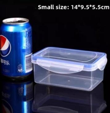Storage Box Sealed Rectangular Refrigerator Lid Plastic Crispy Microwave Heated Lunch Box with Lid
