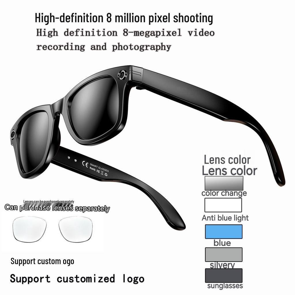 800W HD AI Smart Glasses with Camera, Translation, Video Recording, and WIFI