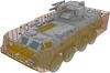 IBG 1/72 Ukrainian Army BTR-4E Wheeled Armored Vehicle with Slat Armor Plastic Model Kit PB72118