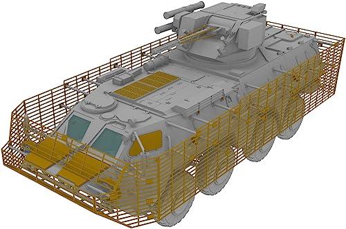 IBG 1/72 Ukrainian Army BTR-4E Wheeled Armored Vehicle with Slat Armor Plastic Model Kit PB72118