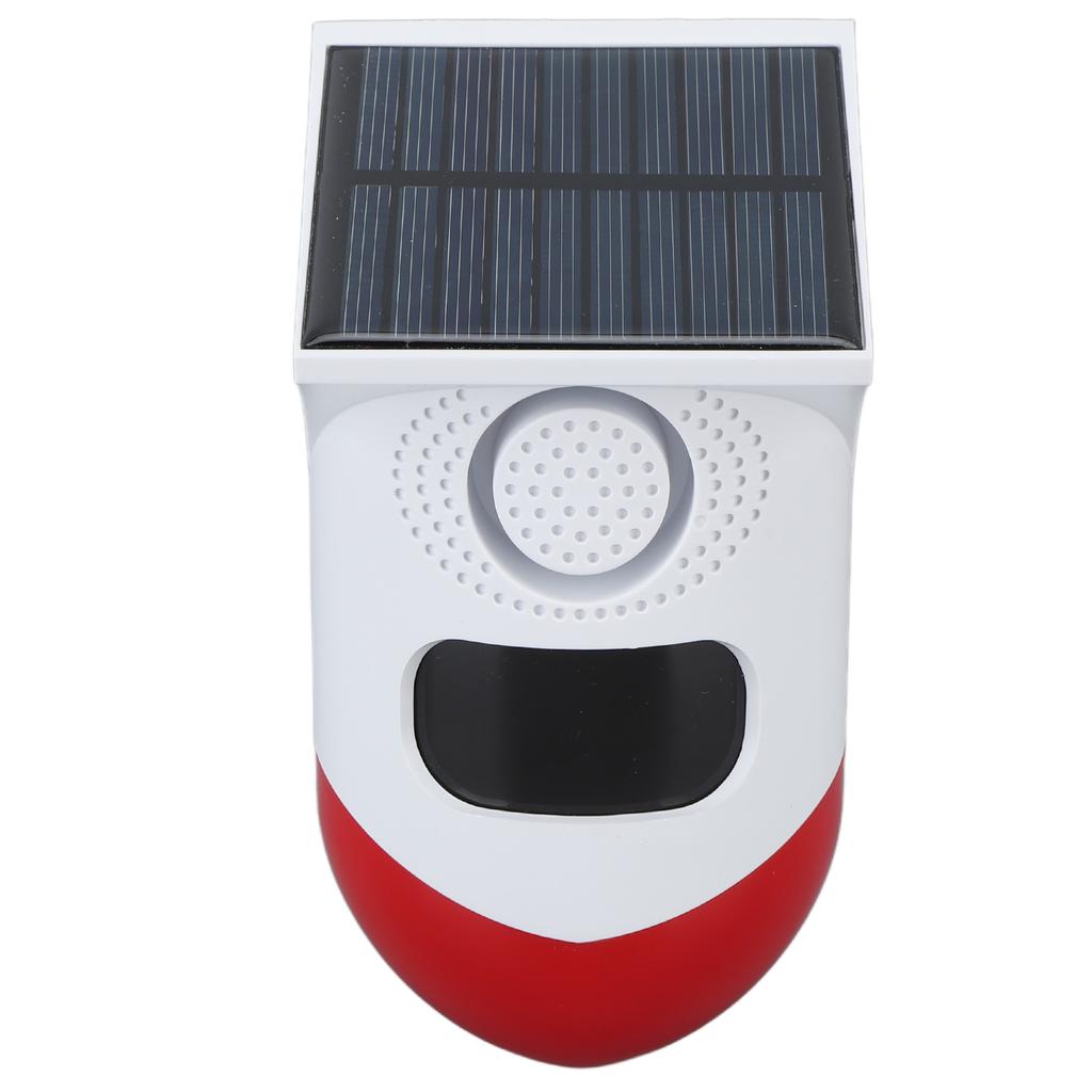 Motion Sensor Alarm Solar Sound and Light Alarm Wireless IP67 Intelligent Outdoor Alarm with Built In Battery for Farm Outdoor