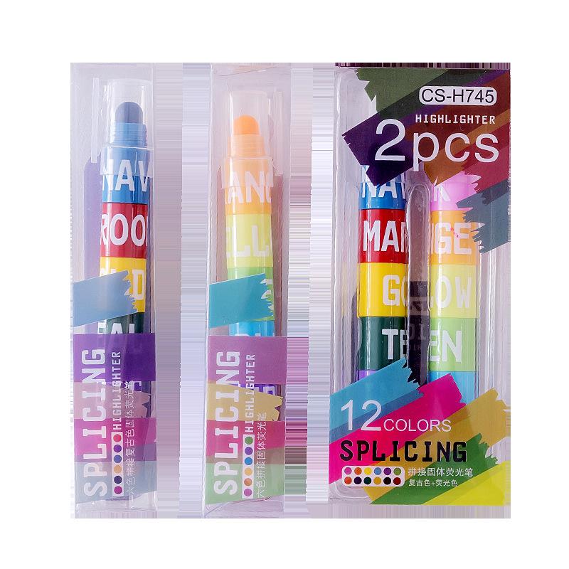 6/12 Farben Mini-Bibel-Textmarker Vintage-Bonbonfarben Pastell-Gel-Textmarker Gel-Textmarker Trocken-Textmarker