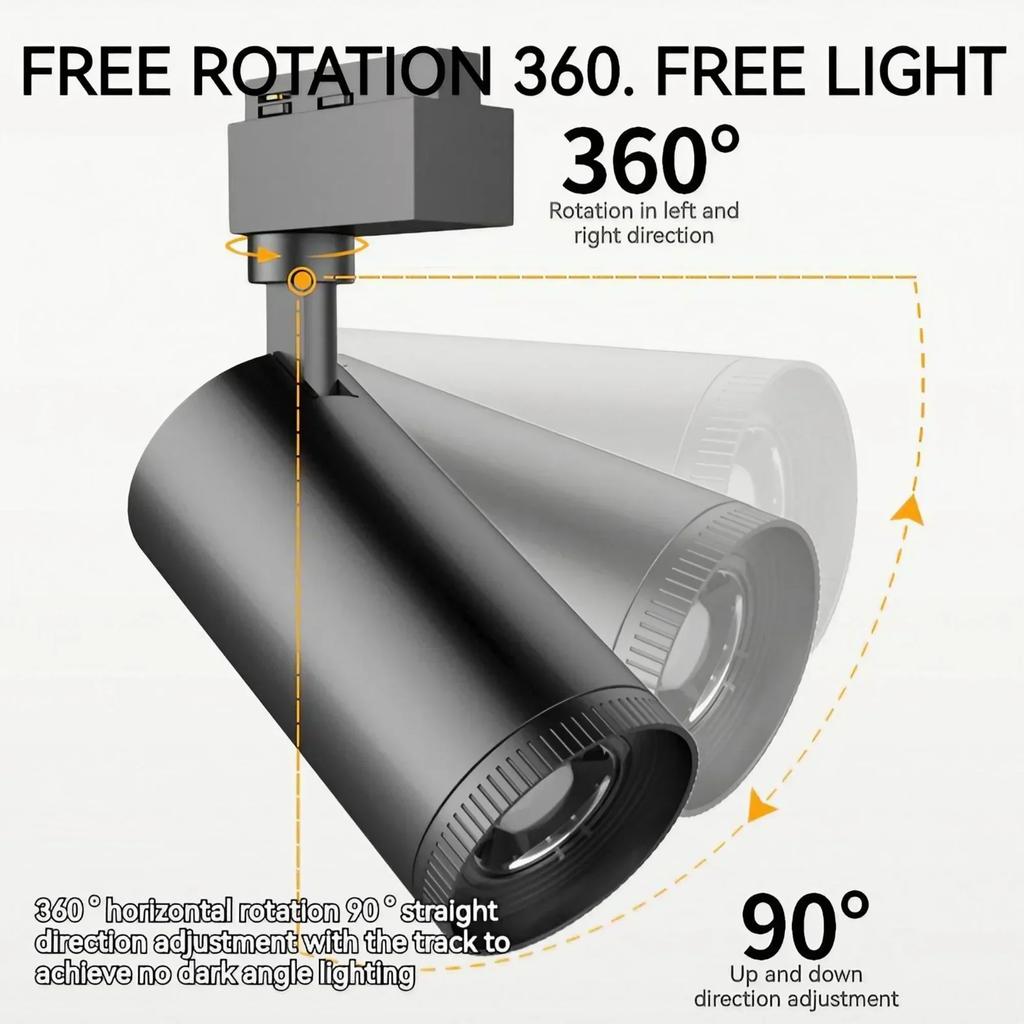 LED Track Spotlight for Clothing Shop, Super Bright Energy Saving Rail Light, COB Back Wall Light for Commercial Showroom